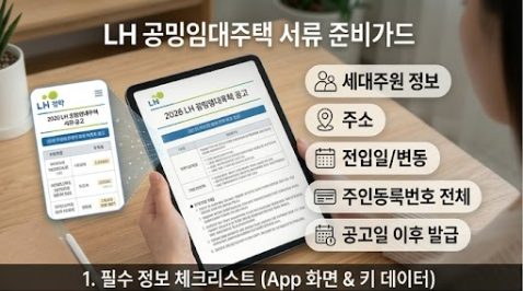 LH 국민임대 서류제출 대상자 선정 후 필수 준비 서류 4가지 (등본·초본 발급 주의점)
