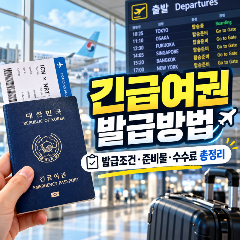 긴급여권 발급 방법 총정리｜발급조건·준비물·수수료·인천공항 발급