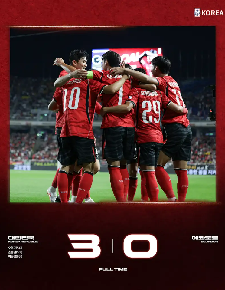 대한민국 에콰도르 3-0 완승, 4-4-2가 만든 3골, 모레노호의 진짜 가능성은?