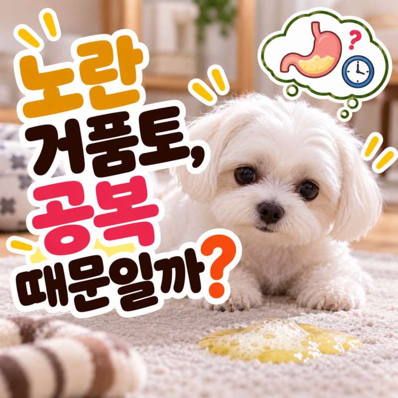 강아지 노란 거품토, 공복 때문일까? 자주 한다면 확인할 것