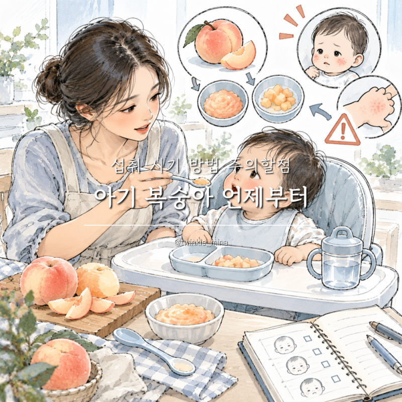 아기 복숭아 언제부터 섭취 시기 방법 주의점 핵심정리