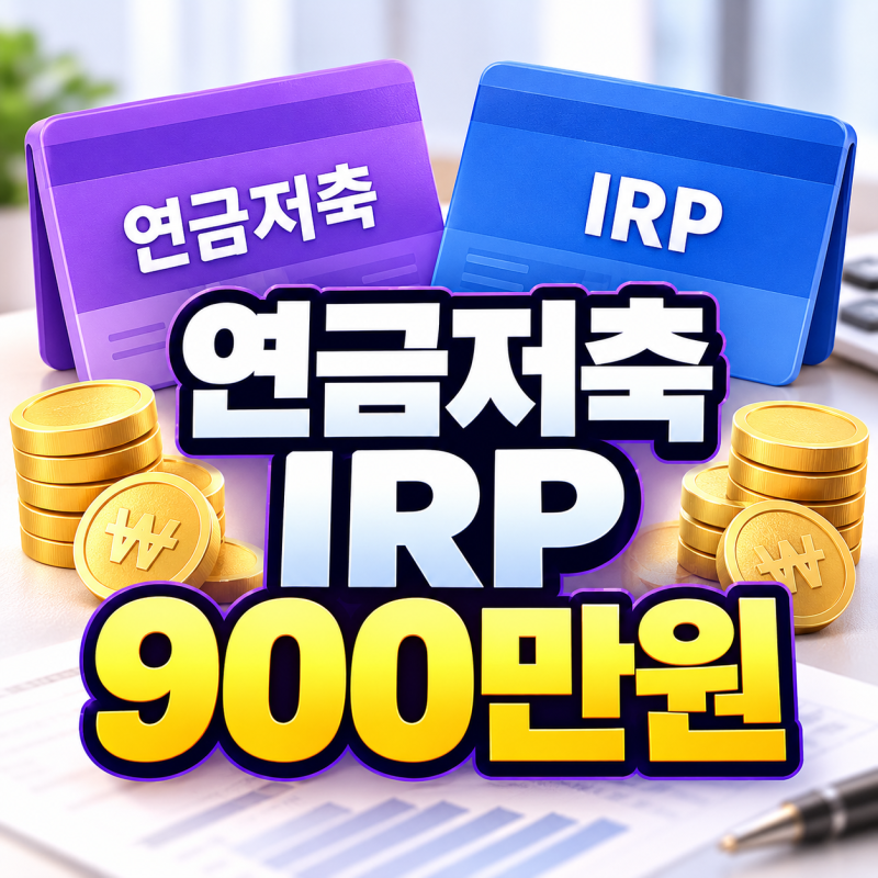 연금저축 IRP 차이, 세액공제 900만원 환급액과 중도인출 정리