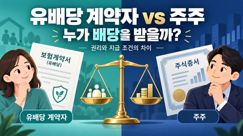 "삼성생명이 받는 삼성전자 배당" 유배당계약자 VS 주주 누가 배당을 ....