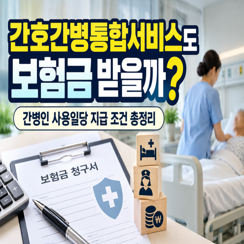 간호간병통합서비스도 보험금 받을까?｜간병인 사용일당 지급 조건 총정리