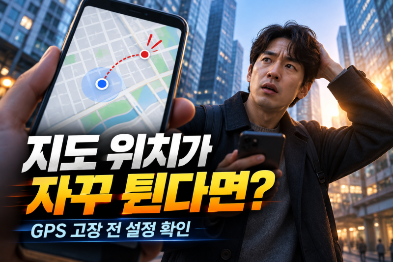 갤럭시 지도 위치가 자꾸 튈 때, GPS 고장 전 확인할 설정