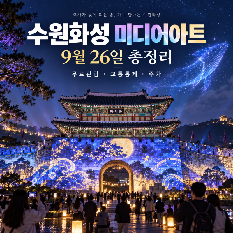 2026 수원화성 미디어아트 가는법｜22시까지, 관람료·예약·주차 정리