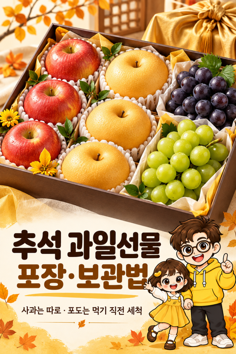 추석 과일선물 포장과 보관법｜사과·배·포도 신선하게 전하는 팁