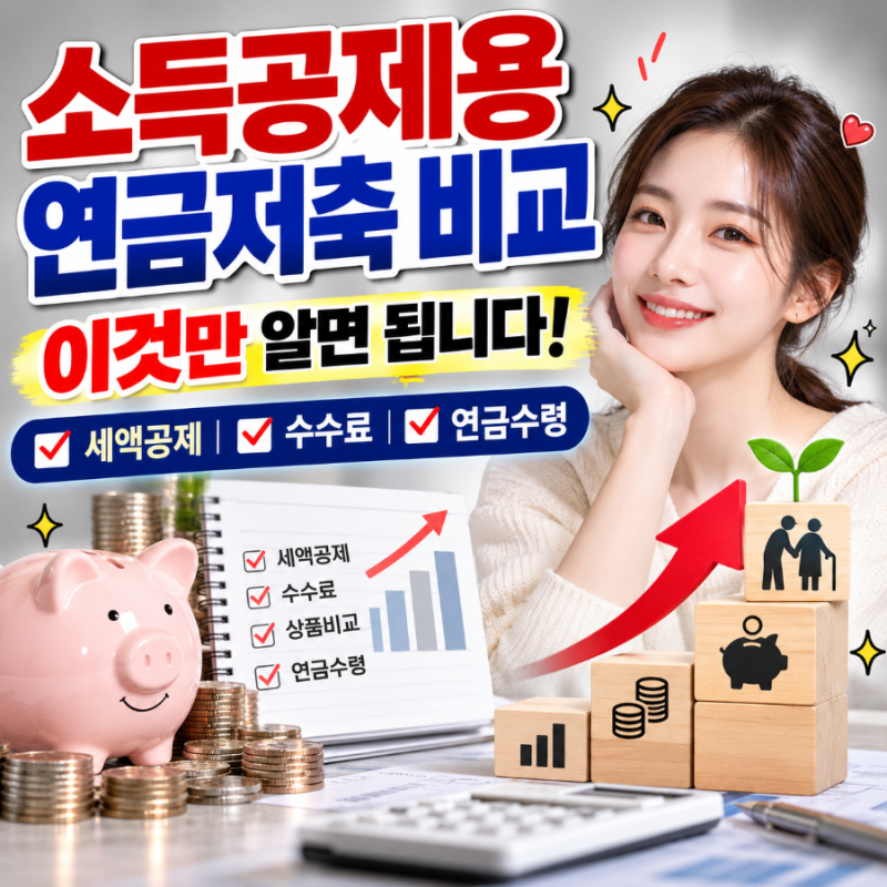 소득공제용 연금저축 비교, 이것만 알면 됩니다｜세액공제·수수료·연금수령 총정리