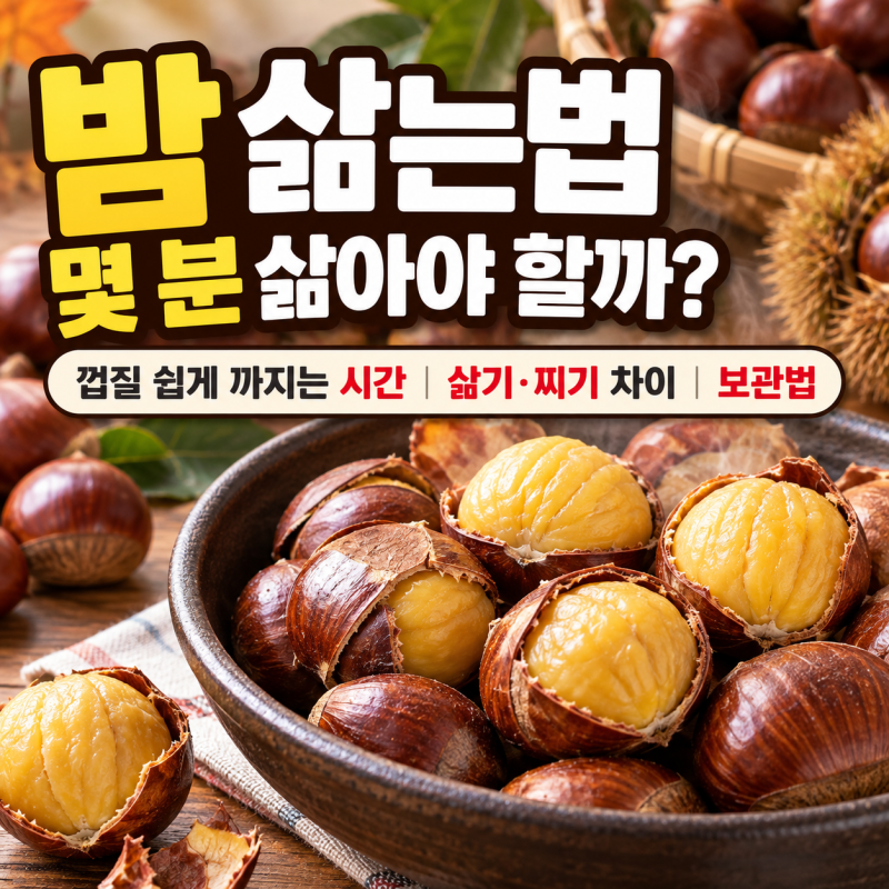 밤 삶는법, 몇 분 삶아야 할까?｜껍질 쉽게 까지는 시간·보관법