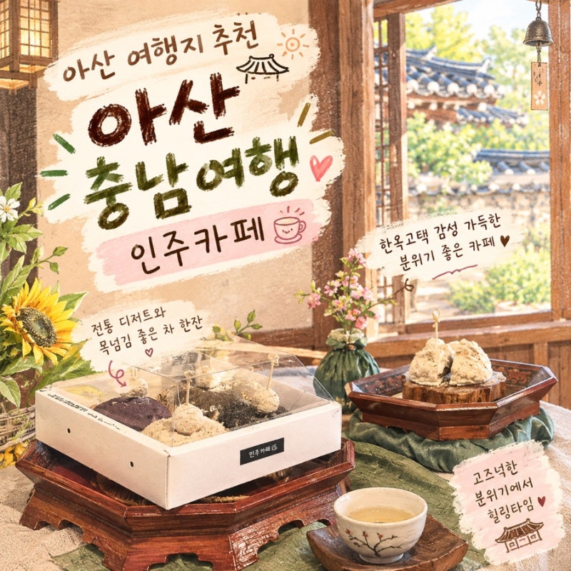 아산여행 필수코스 아산대형카페 인주카페한옥점