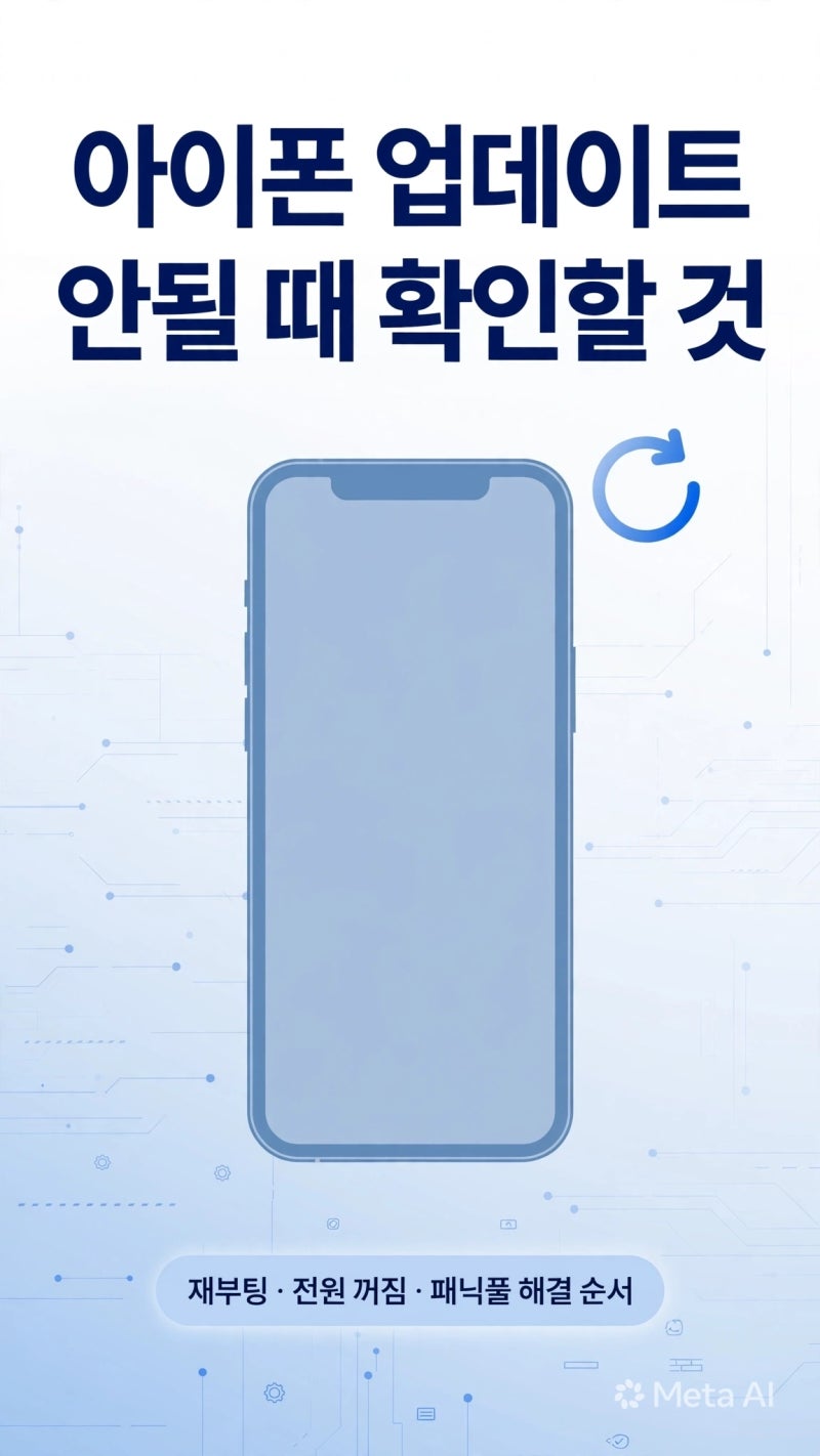 아이폰 업데이트 안될 때 확인할 것｜재부팅·전원 꺼짐·패닉풀 해결 순서