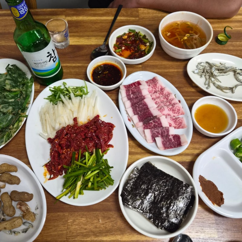 대구 칠성시장 근처 뭉티기맛집 티끌모아생고기육회