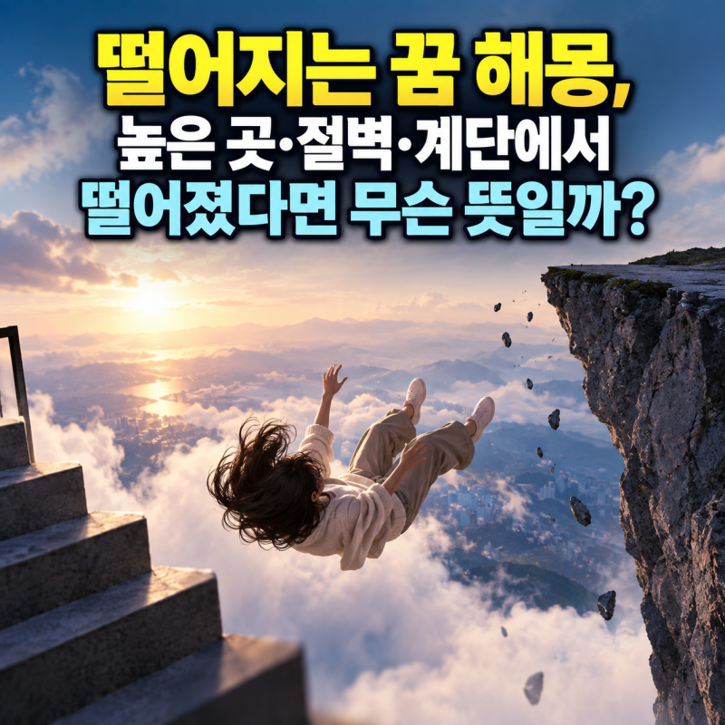 꿈 해몽, 높은 곳·절벽·계단에서 떨어졌다면 무슨 뜻일까?