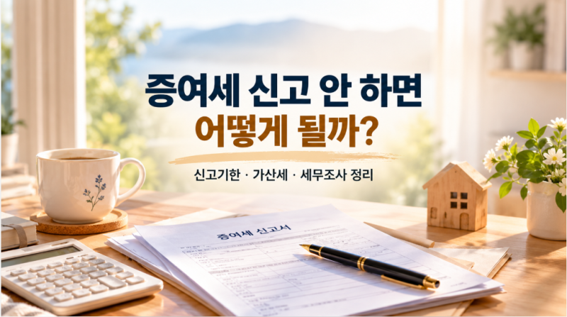 증여세 신고 안 하면 가산세 얼마? 신고기한 놓쳤을 때 대처법