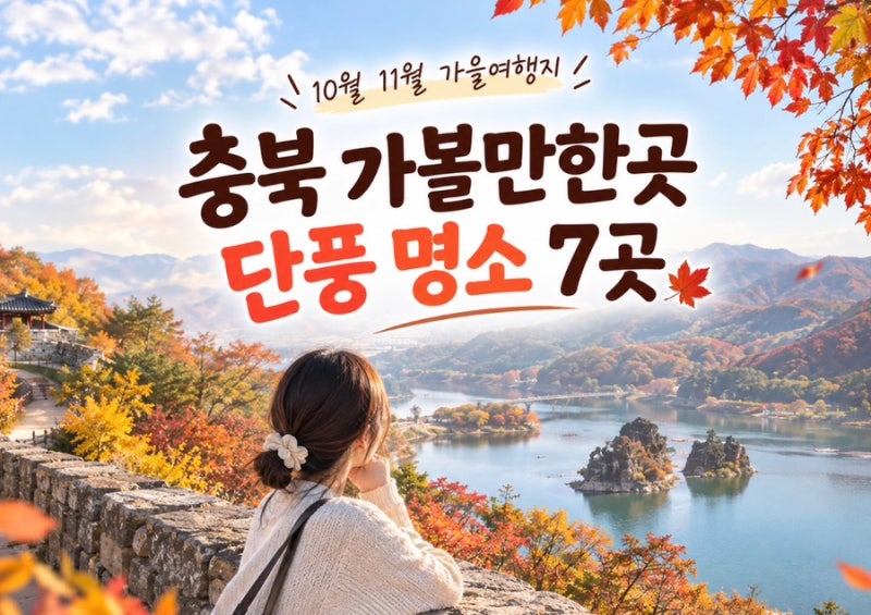 충북 가볼만한곳 10월 11월 가을여행지 단풍 명소 7곳