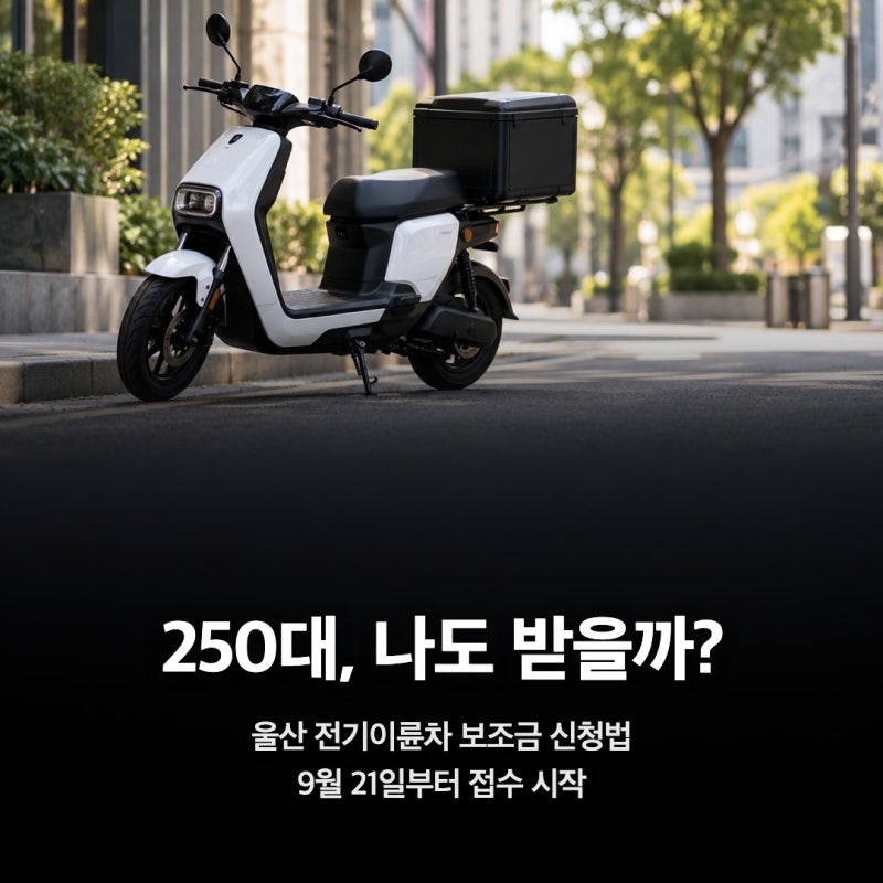 전기이륜차 민간보급 250대, 울산은 어떻게 신청할까?