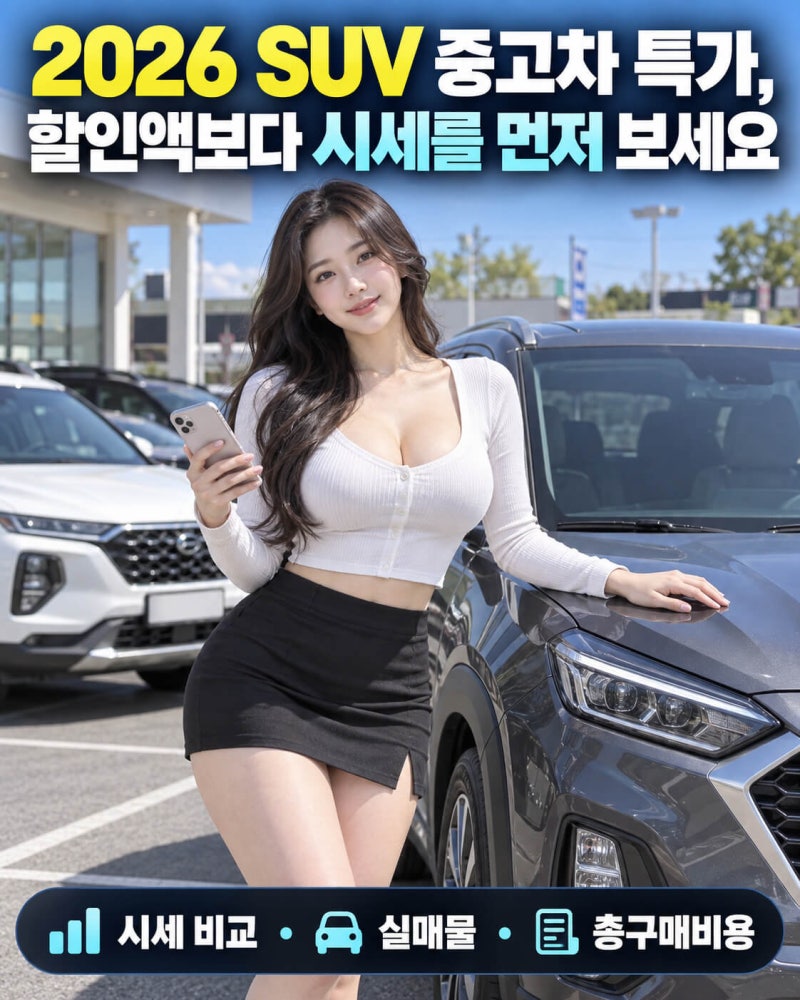 2026 SUV 중고차 할인 매물·특가 추천