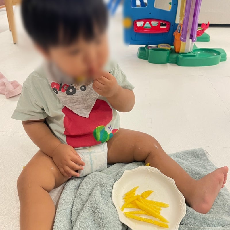 카카오톡 선물하기 수플린 애플망고 후기, 15개월 아기 과일 주는 법