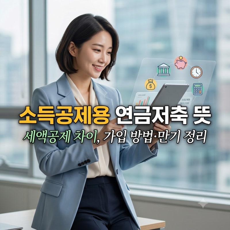 소득공제용 연금저축 뜻부터 세액공제 차이, 가입대상 가입방법 최소유지기간 수령기간 정....
