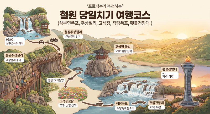 [강원 철원] 자연과 스릴이 함께하는 철원 당일치기 여행코스 추천