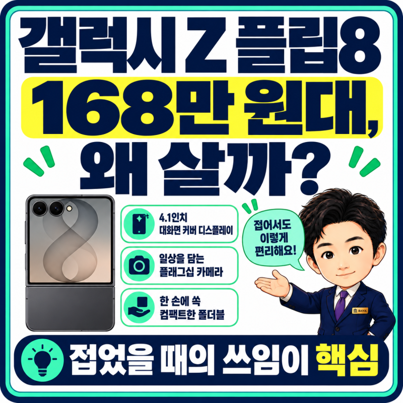 갤럭시 Z 플립8 자급제 살까? 커버 화면과 카메라를 따져봤습니다