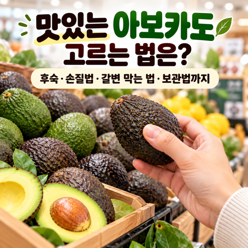 맛있는 아보카도 고르는 법은? 후숙·손질법·갈변 막는 법·보관법까지