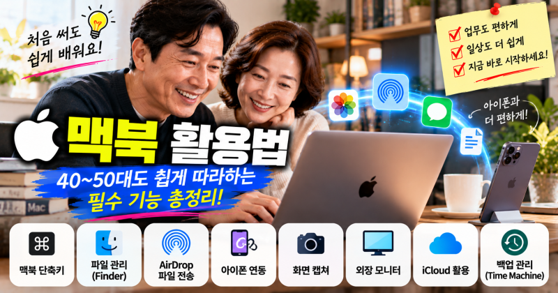맥북 활용법, 40~50대도 쉽게 배우는 MacBook 필수 기능