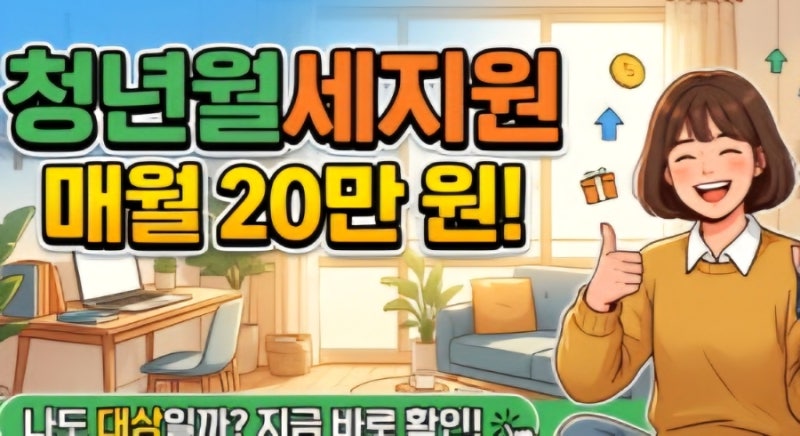 매달 돌아오는 방세 낼 걱정에 막막하다면? 매월 20만 원씩 통장에 꽂히는 청년월세지원 꼭 ....