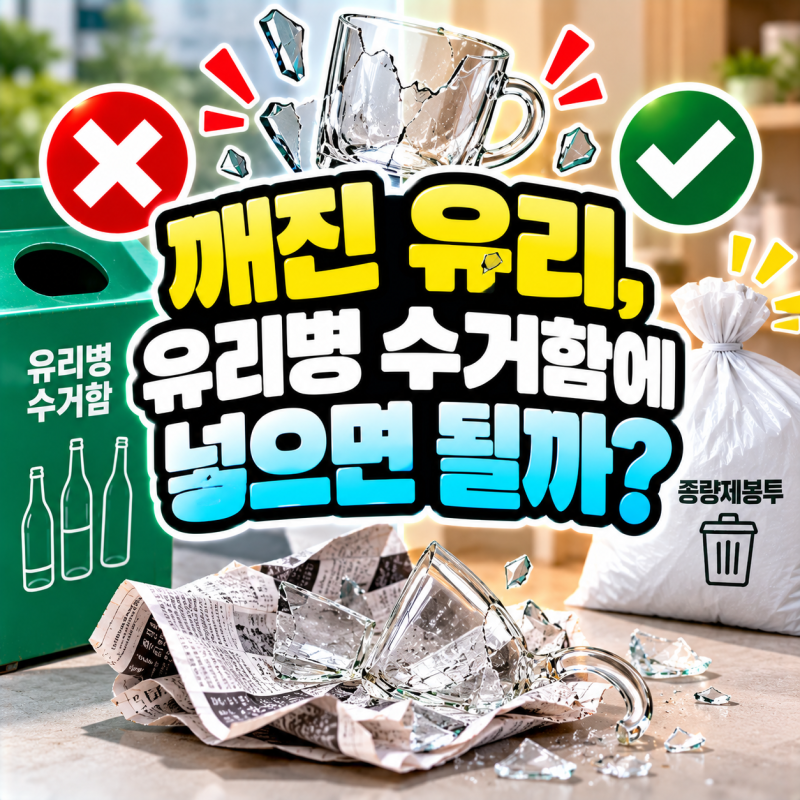 깨진 유리 버리는 법, 유리컵·거울·내열유리 분리배출 방법 정리