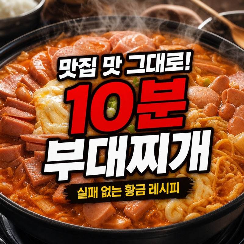 "유명 맛집 줄 설 필요 없네" 부대찌개 레시피 재료 양념장 핵심 정리, 10분 완성 비법