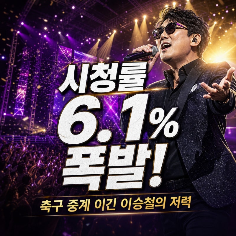 "TV 켰다가 못 끄겠더라"...이승철 콘서트 분당 시청률 6.1% 기록, 주말 안방극장 뒤흔든 반전 ....