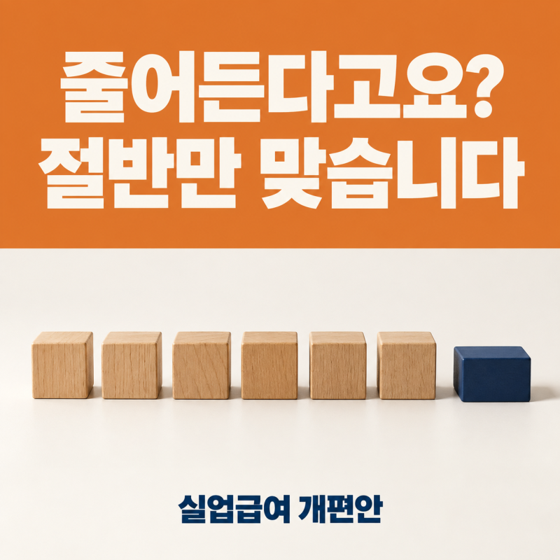 실업급여 줄어든다는 말, 절반만 맞습니다 — 개편안 주 6일 지급
