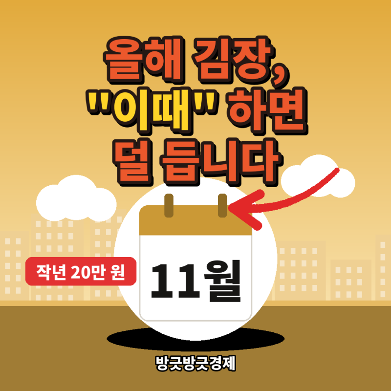 "작년 김장비용 20만 1,151원.." 올해 배추값 오를지 미리 보는 김장 준비