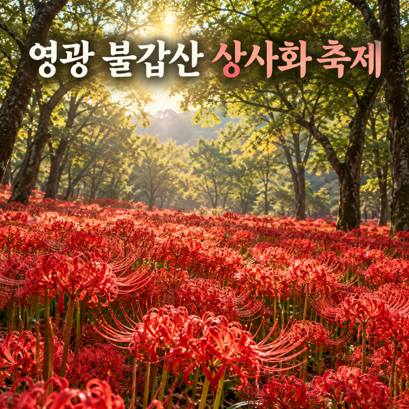 영광 불갑산 상사화 축제 일정과 꽃길, 주차 방문 팁