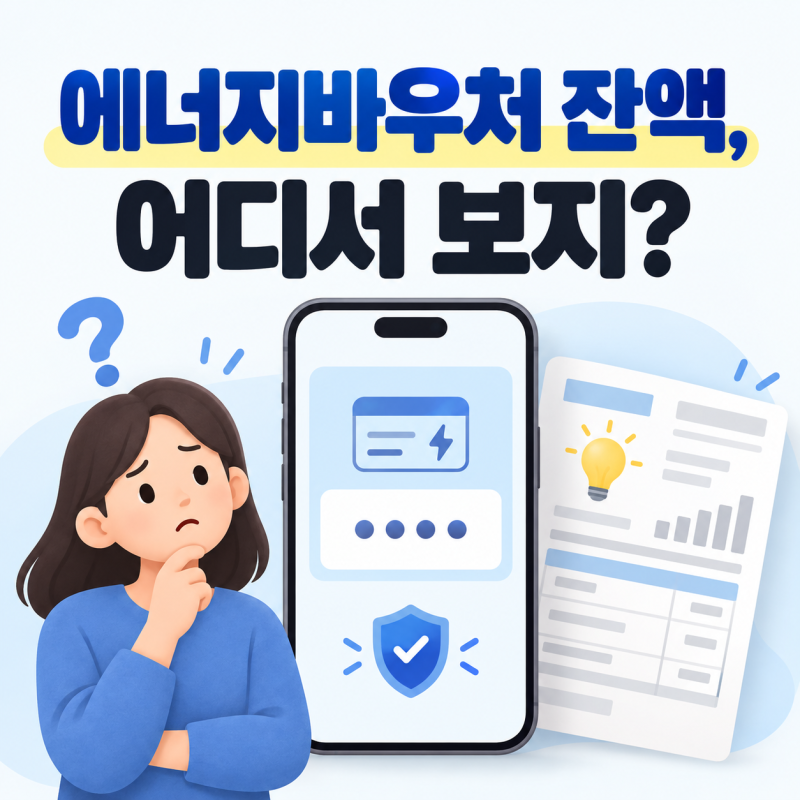 에너지바우처 잔액조회 사이트 어디서? 조회 안됨·잔액부족·환급까지 확인