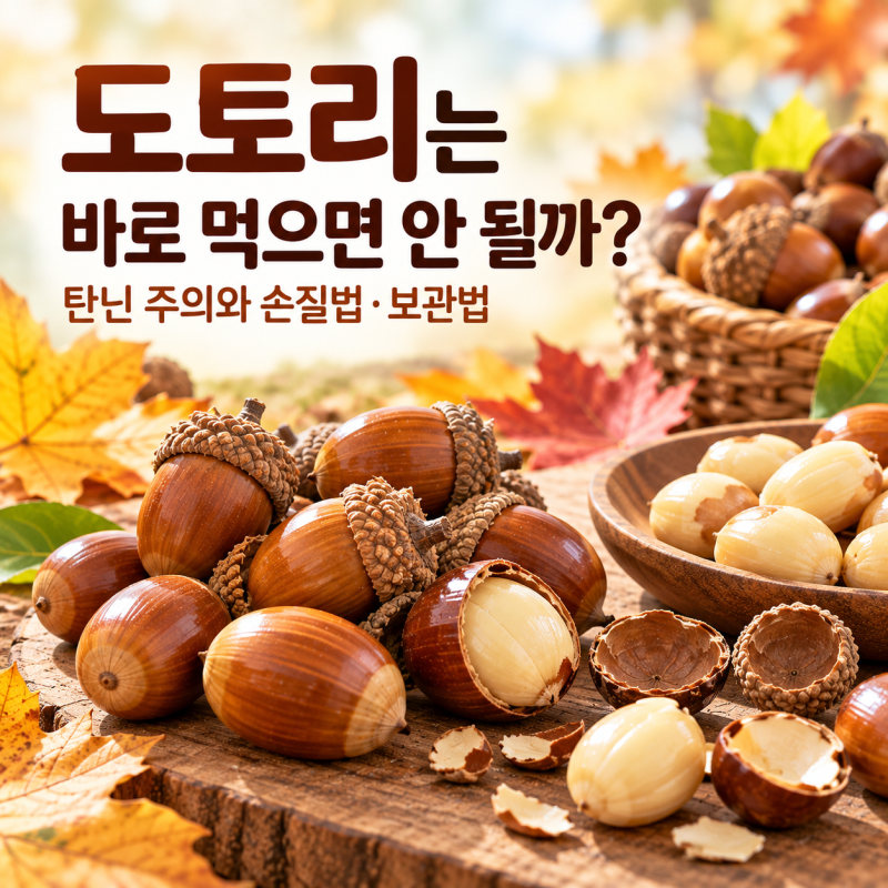 도토리는 바로 먹으면 안 될까? 탄닌 주의와 손질법·보관법