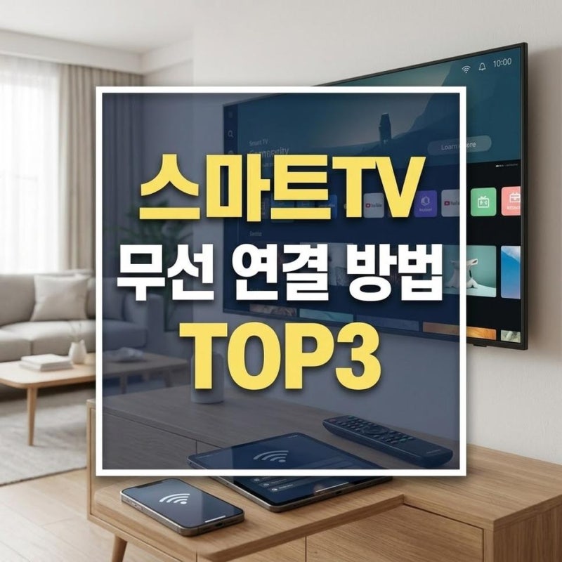 스마트 티비 TV 와이파이 무선 연결 및 미러링 설정법