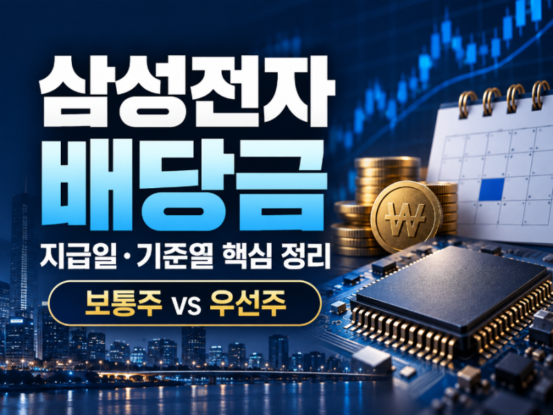 삼성전자 배당금 지급일·기준일 핵심 정리｜보통주 vs 우선주 차이는?