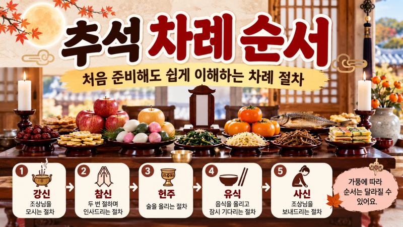 추석 차례 순서 총정리｜차례 지내는 방법·절하는 순서·차례상까지 쉽게 알아보기