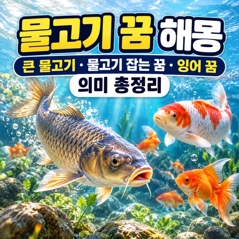 물고기 꿈 해몽, 큰 물고기·물고기 잡는 꿈·잉어 꿈 의미 총정리