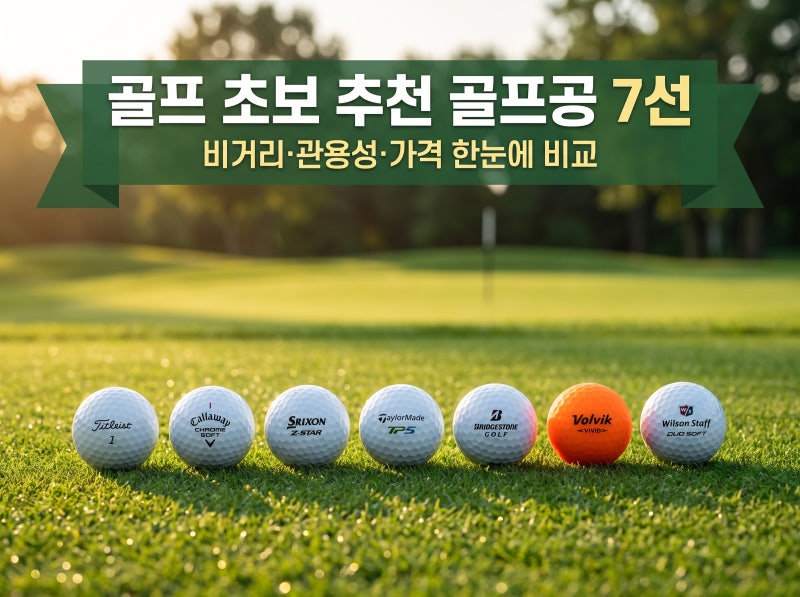 골프 초보 추천 골프공 7선-비거리?관용성?디자인?