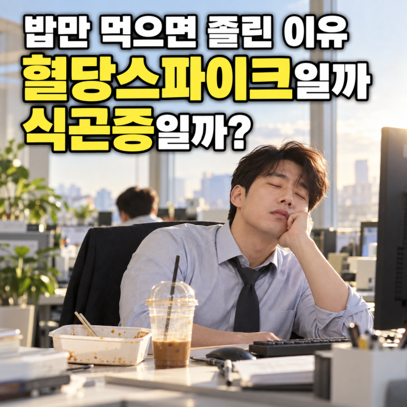 밥만 먹으면 졸린 이유, 혈당스파이크일까 식곤증일까?