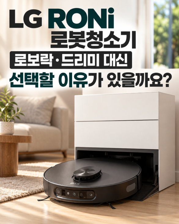 LG RONi 로봇청소기, 로보락·드리미 대신 선택할 이유가 있을까요?