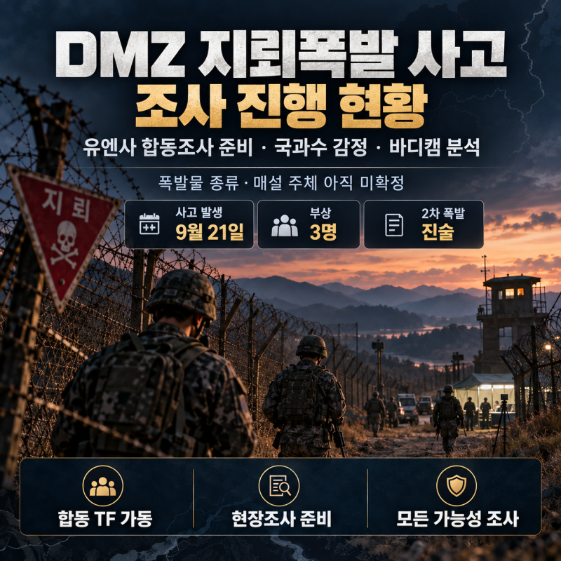 DMZ 지뢰폭발 사고 조사 어디까지 왔나…유엔사와 합동조사 준비
