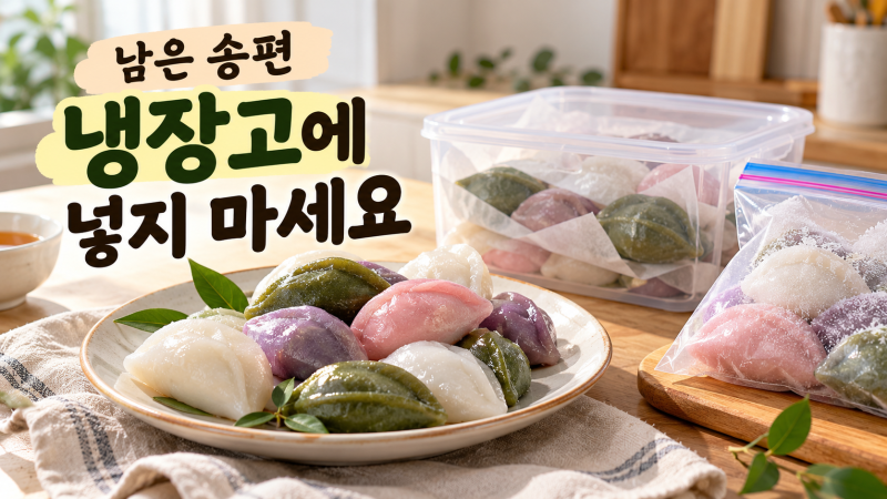 남은 송편 냉동 보관법, 다시 먹을 때 딱딱하지 않게 데우는 방법