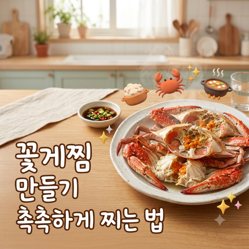 꽃게찜 만들기: 손질법부터 비린내 없이 촉촉하게 찌는 시간까지
