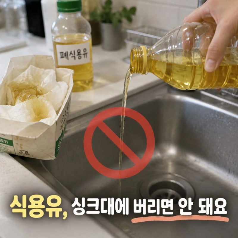 유통기한 지난 식용유 버리는 법 싱크대에 버리면 안 되는 이유