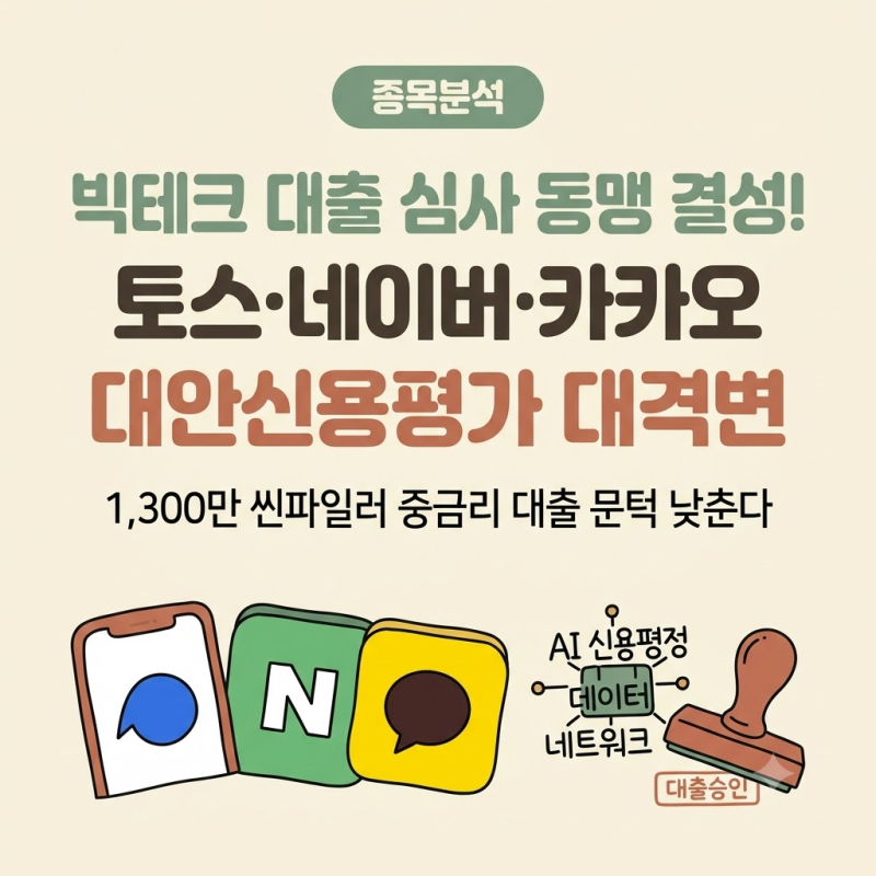 "금융 이력 없어도 대출 나온다?" 토스·네이버·카카오, 2금융권과 '대안신용평가(ACSS) 동맹' ....