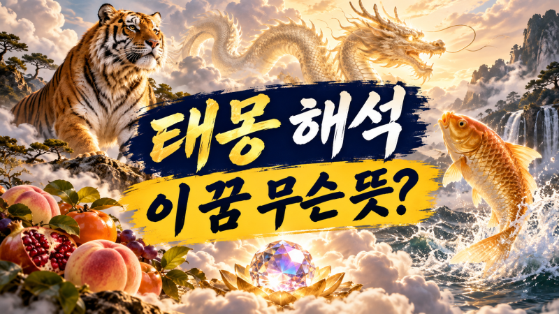 태몽 해석, 호랑이·용·뱀·과일·물고기 꿈은 무슨 뜻일까?