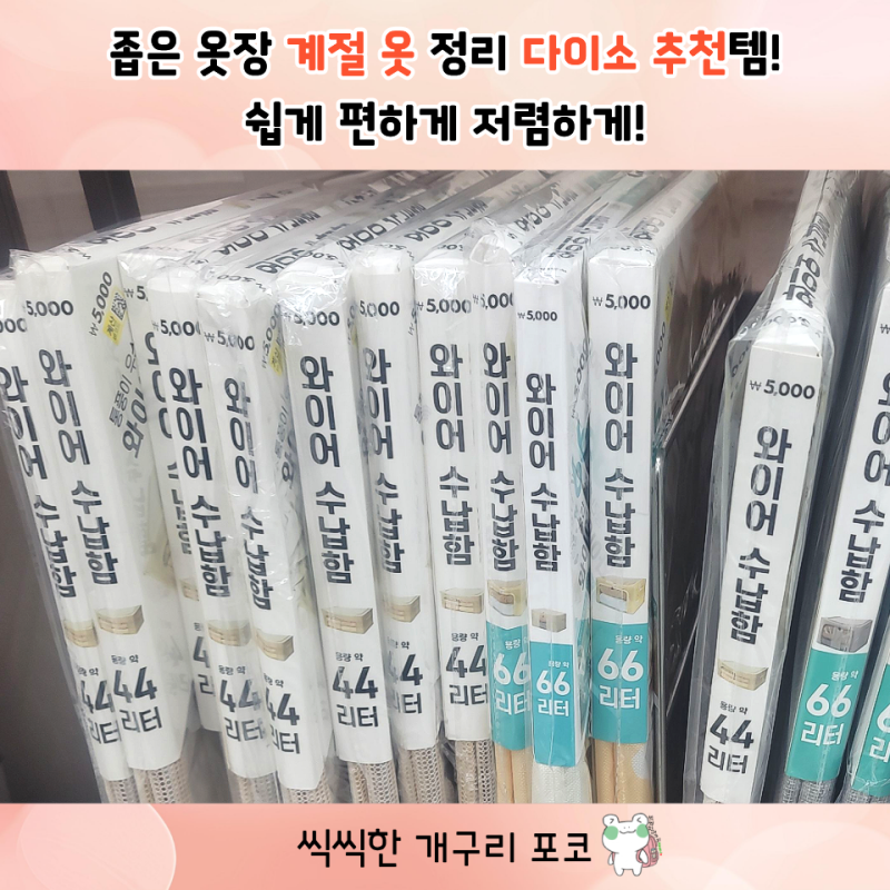 좁은 옷장 계절 옷 정리 다이소 추천템! 여름 옷 정리 시작해야죠.